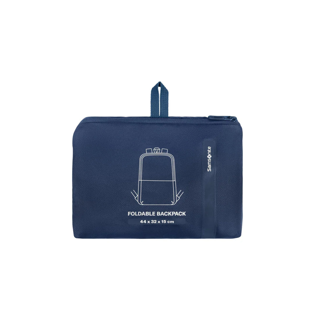 De Samsontie TA revolution opvouwbare rugzak navy opgevouwen #kleur_navy