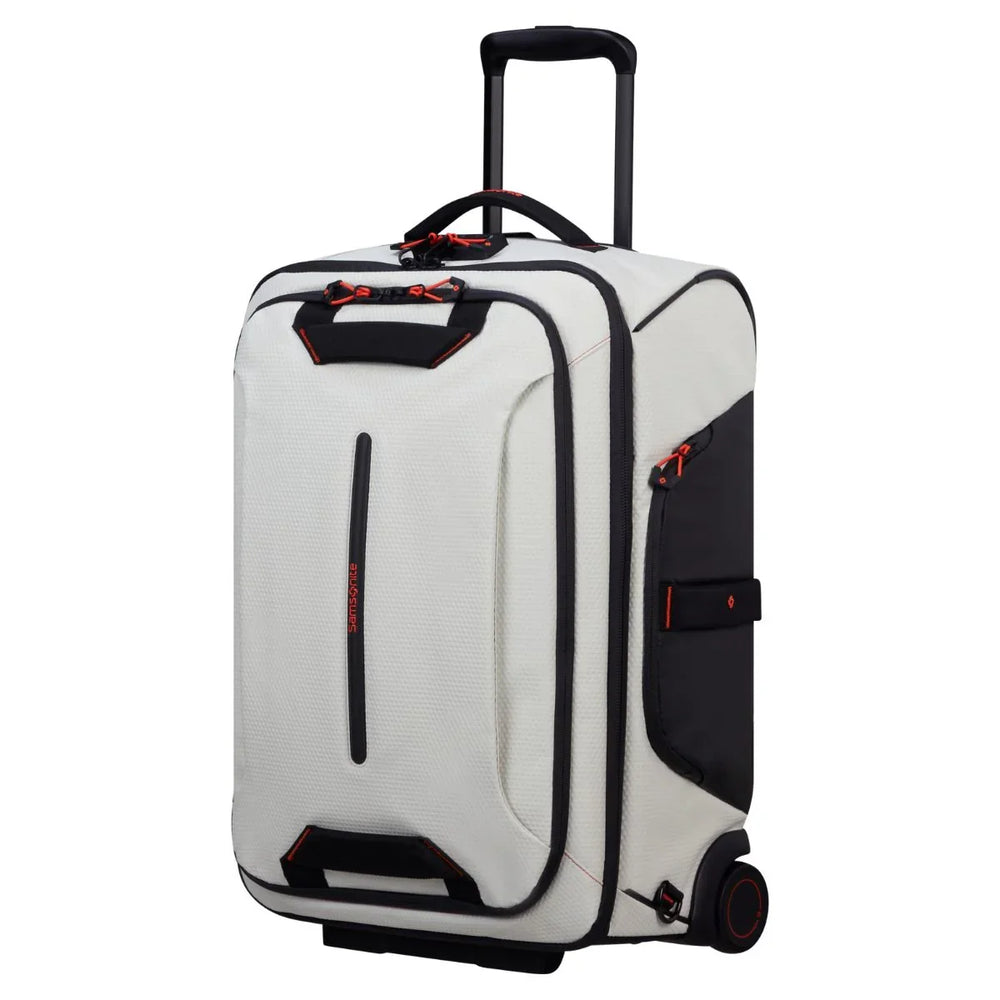 Voorzijde van de Samsonite Ecodiver Duffle wheels 55 cloud-white #kleur_cloud-white