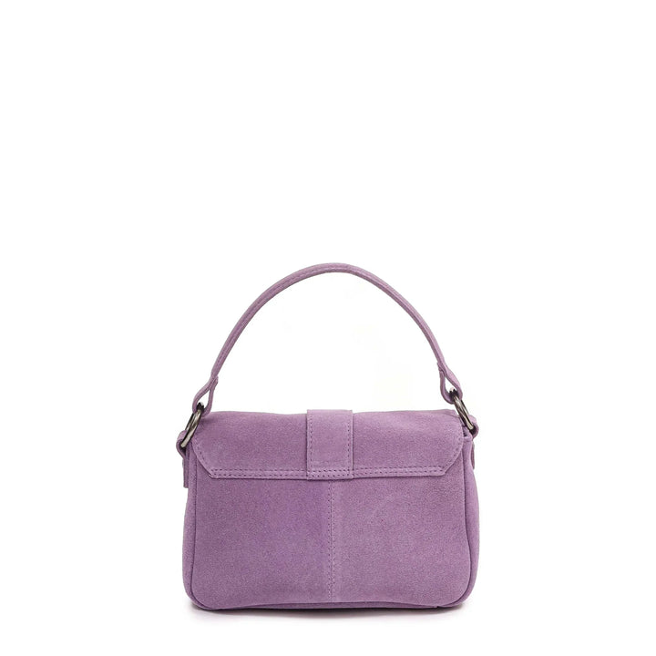 Achterkant Nunoo Honey buckle suede paars #kleur_paars