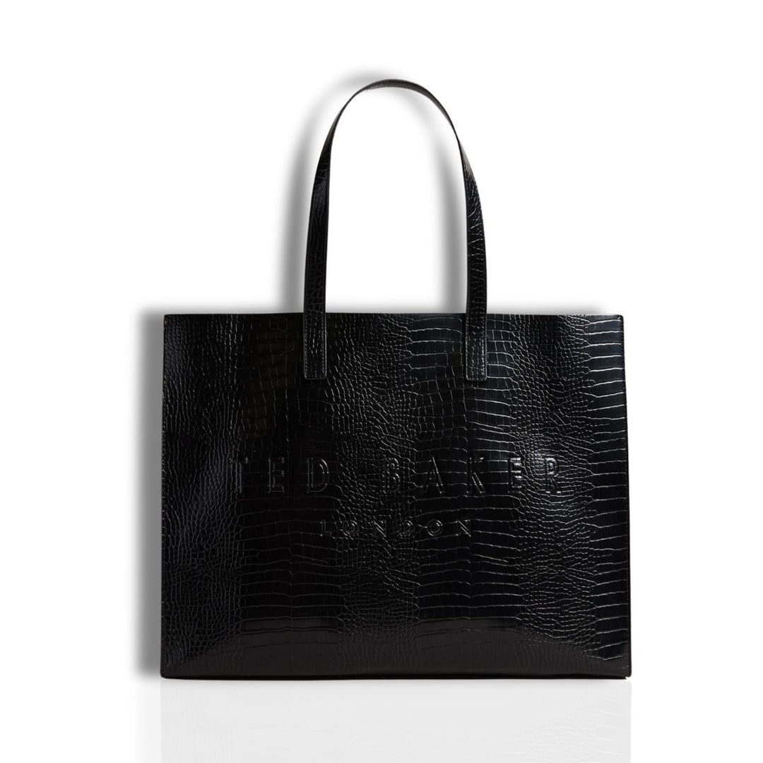 Voorkant Ted Baker XL shopper croco black #kleur_croco-black