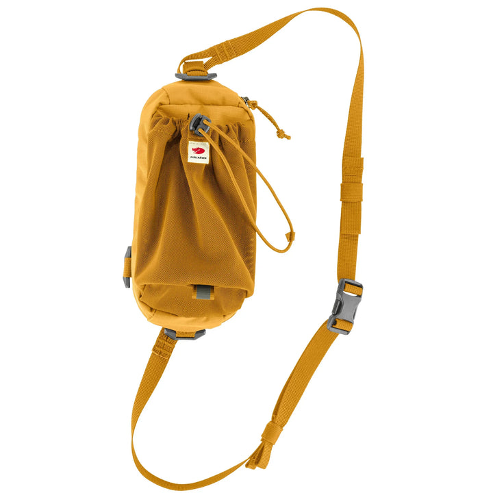 Voorkant van de Fjallraven Abisko bottle pocket geel #kleur_geel
