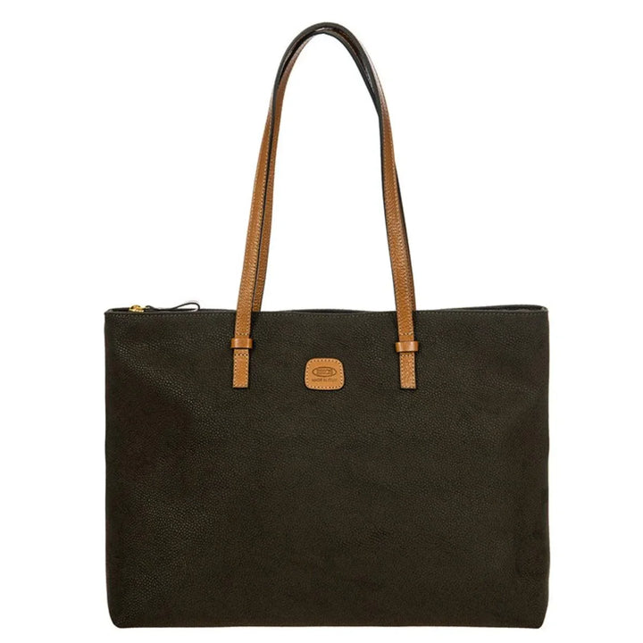 Voorkant Bric's 05818 life schoudertas olijf #kleur_olijf