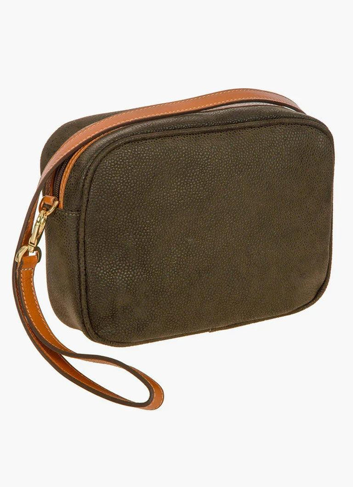 Achterkant  Bric's Life schoudertas Olijf #kleur_olijf