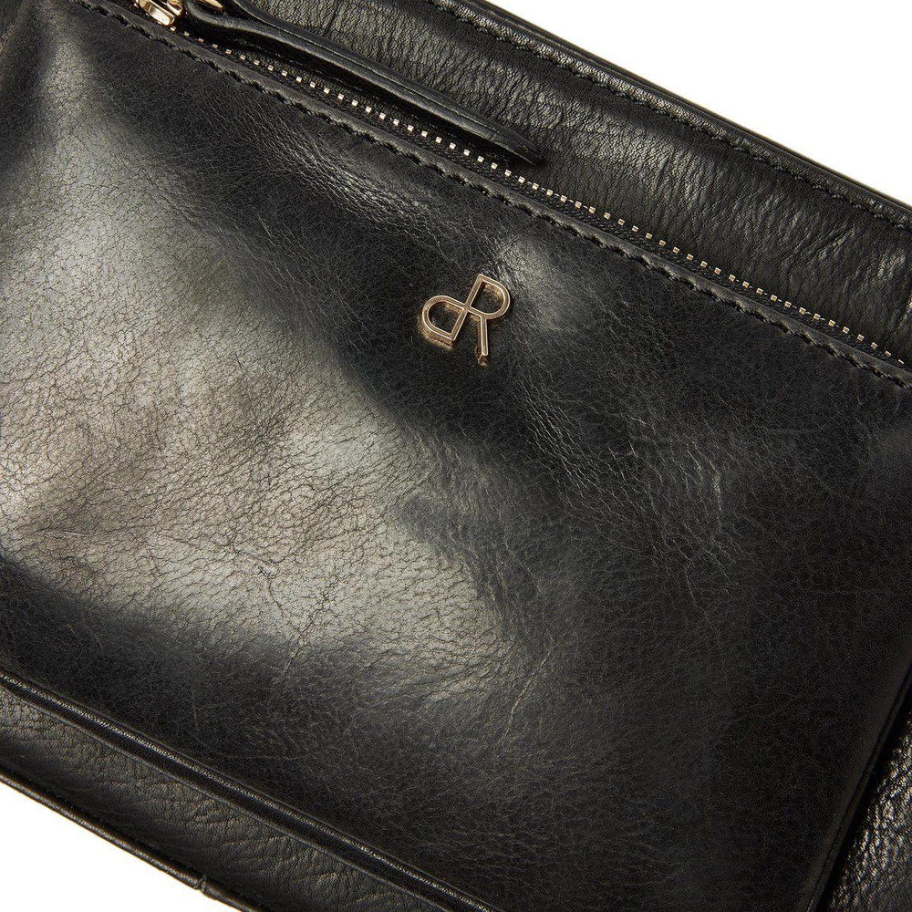 Details van het leer #kleur_zwart