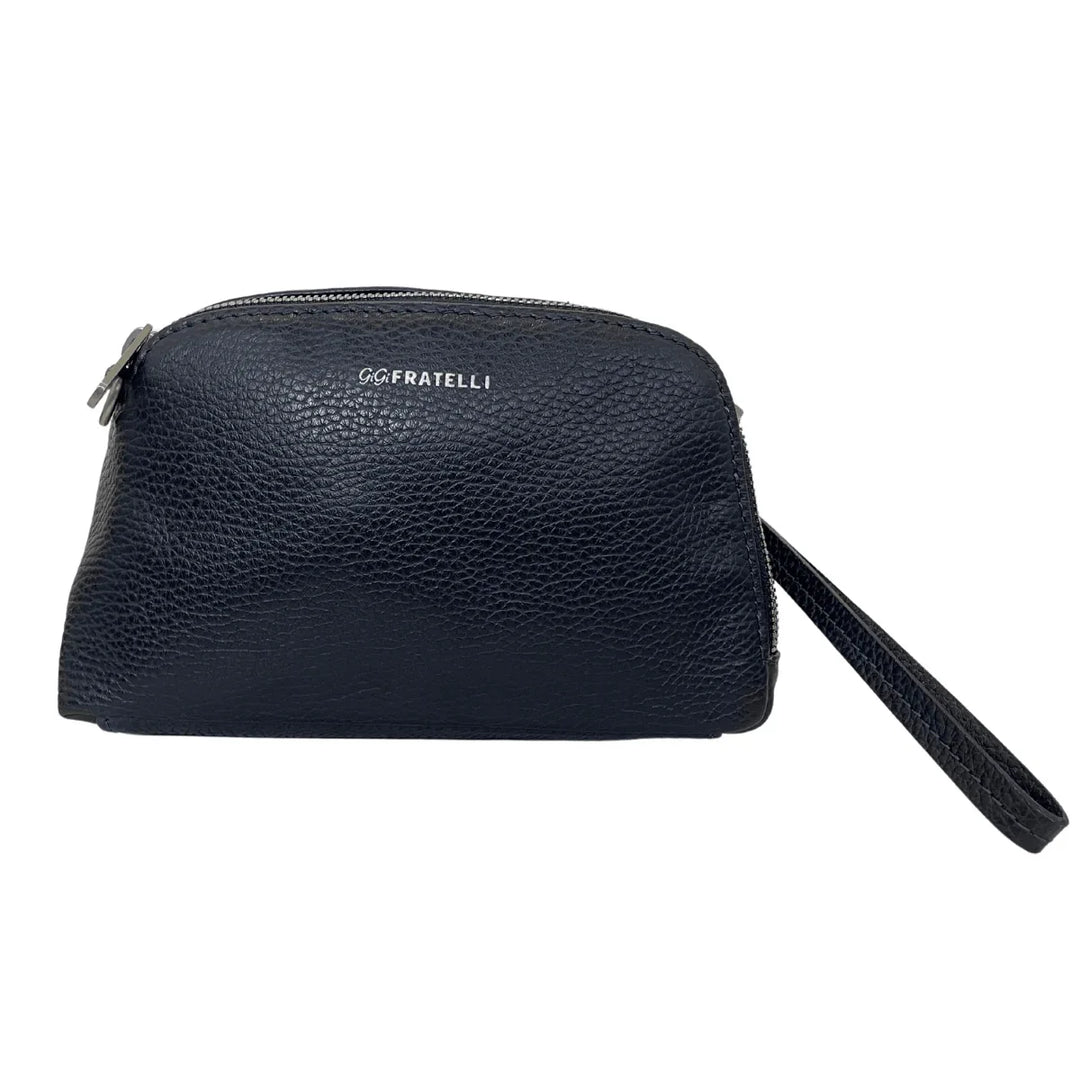 Voorkant Gigi fratelli leren schoudertas navy #kleur_navy