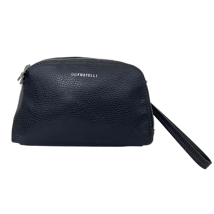 Voorkant Gigi fratelli leren schoudertas navy #kleur_navy