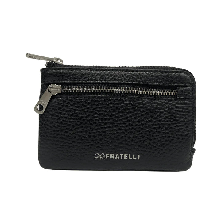 Voorkant van de Gigi Fratelli leren sleutel etui zwart #kleur_zwart