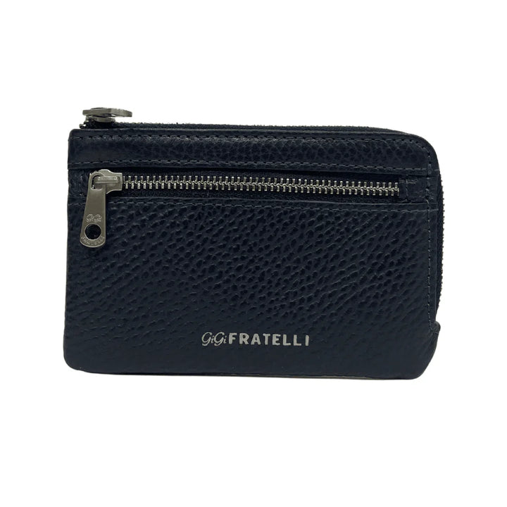 Voorkant van de Gigi Fratelli leren sleutel etui navy #kleur_navy