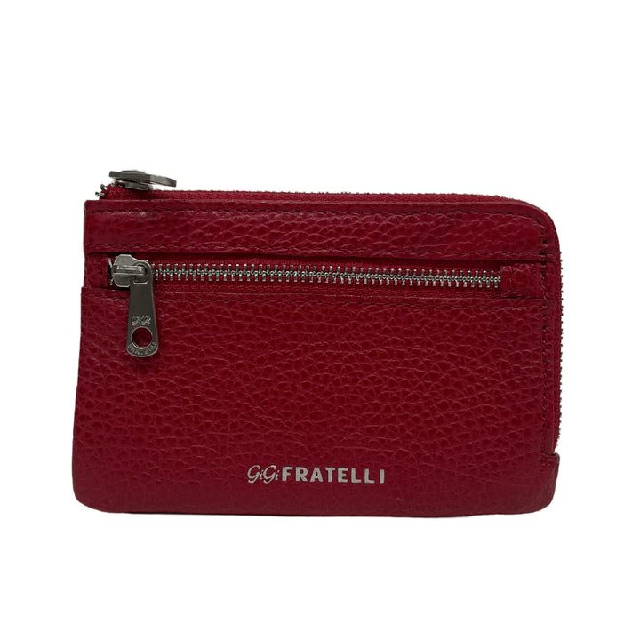 Voorkant van de Gigi Fratelli leren sleutel etui rood #kleur_rood