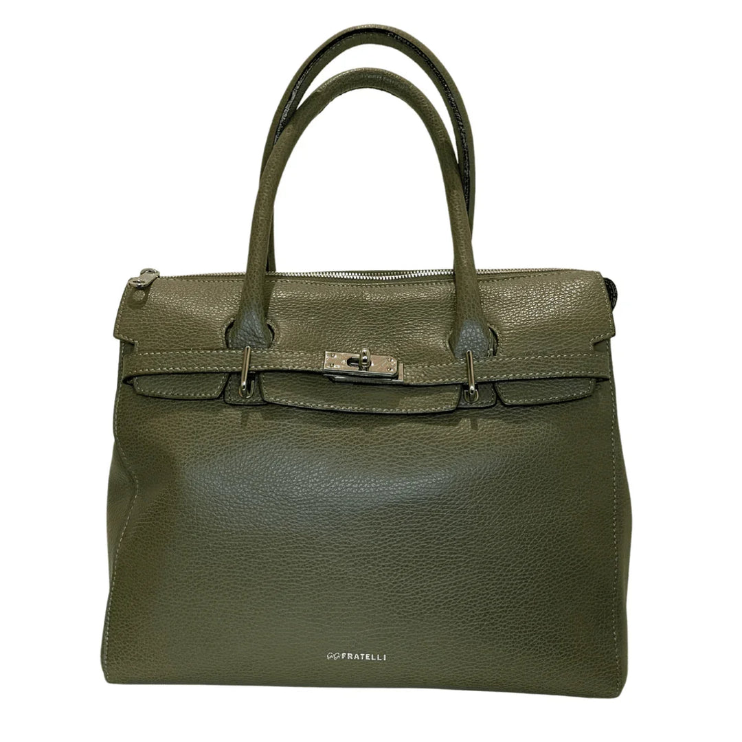 Voorkant van de Gigi Fratelli ROM0037 Business shopper 13 inch donkergroen #kleur_donkergroen