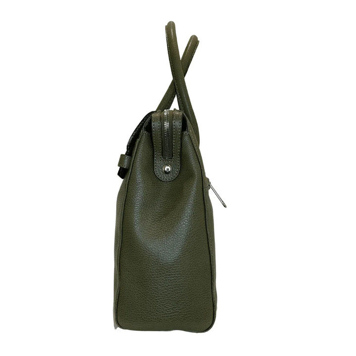 Zijkant van de Gigi Fratelli ROM0037 Business shopper 13 inch donkergroen #kleur_donkergroen