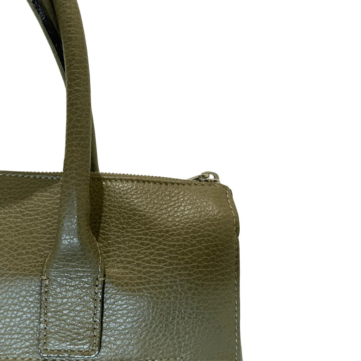 Details van het leer van de Gigi Fratelli ROM0037 Business shopper 13 inch donkergroen #kleur_donkergroen
