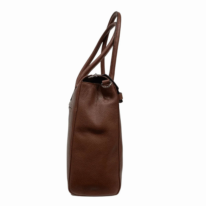 Gigi Fratilli -Brandy - Schouder Werktas - 15" - Gielen Lederwaren #kleur_cognac
