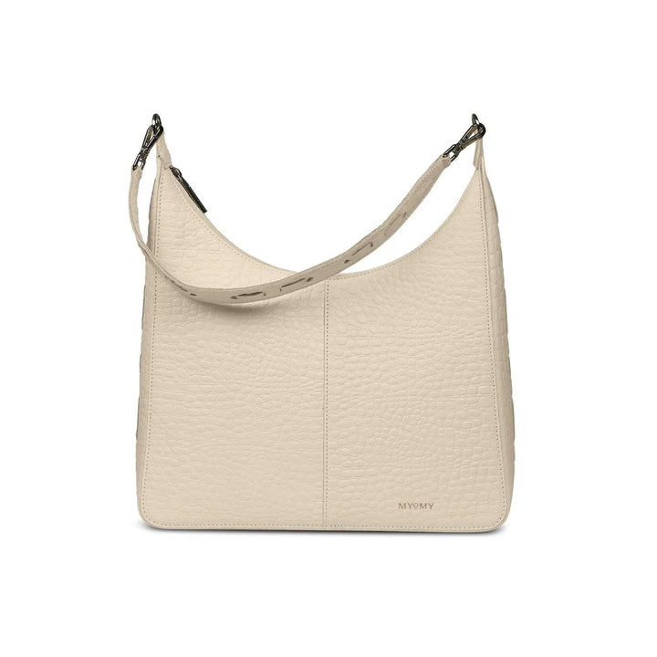Voorkant Myomy Lima Hobo schoudertas off white #kleur_off-white