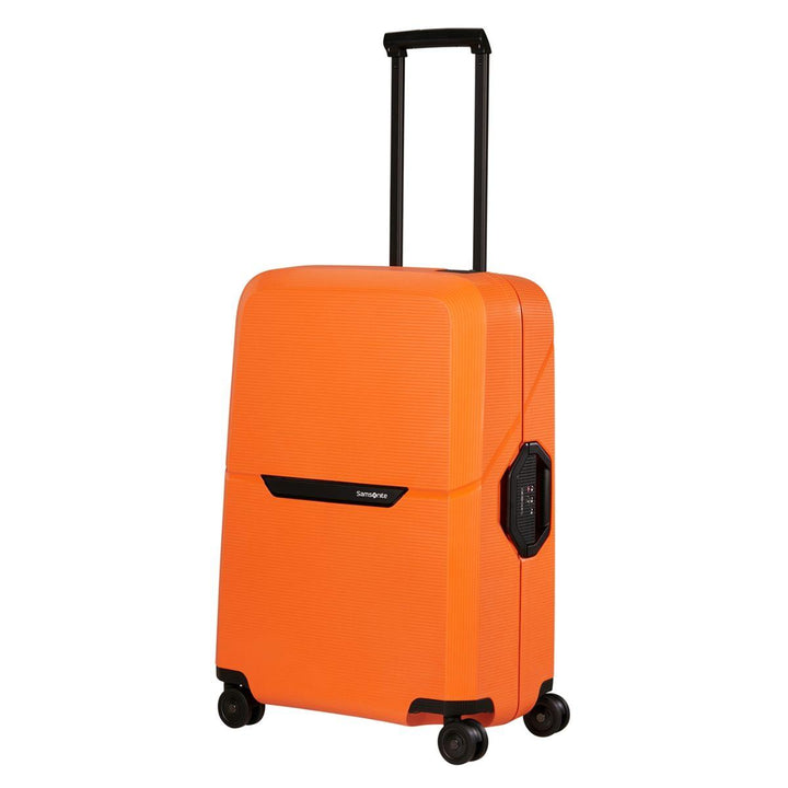 Voorkant met trekstang uit  Samsonite Magnum spinner 69 radiant orange #kleur_radiant-orange