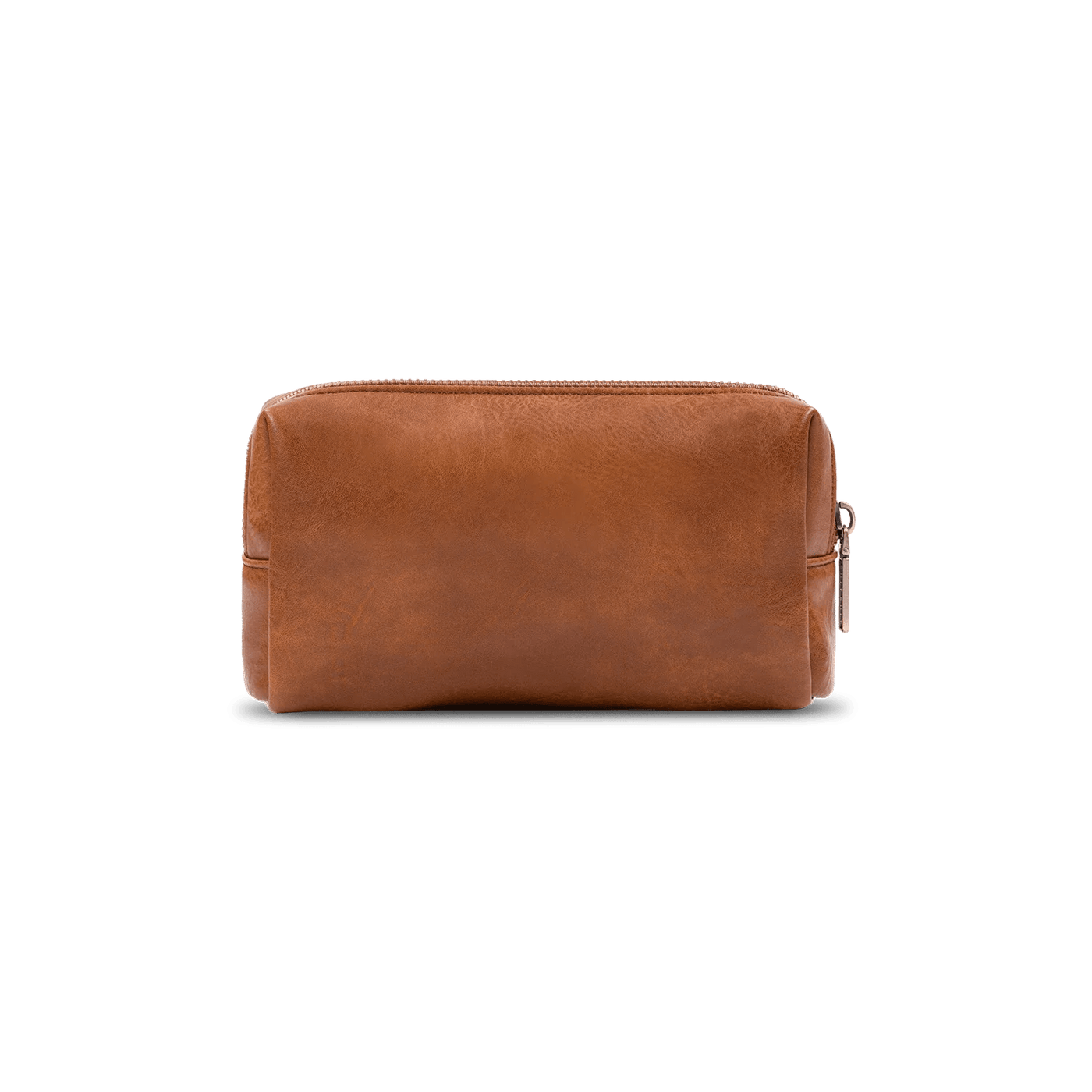 Achterkant kleine toilettas #kleur_cognac 
