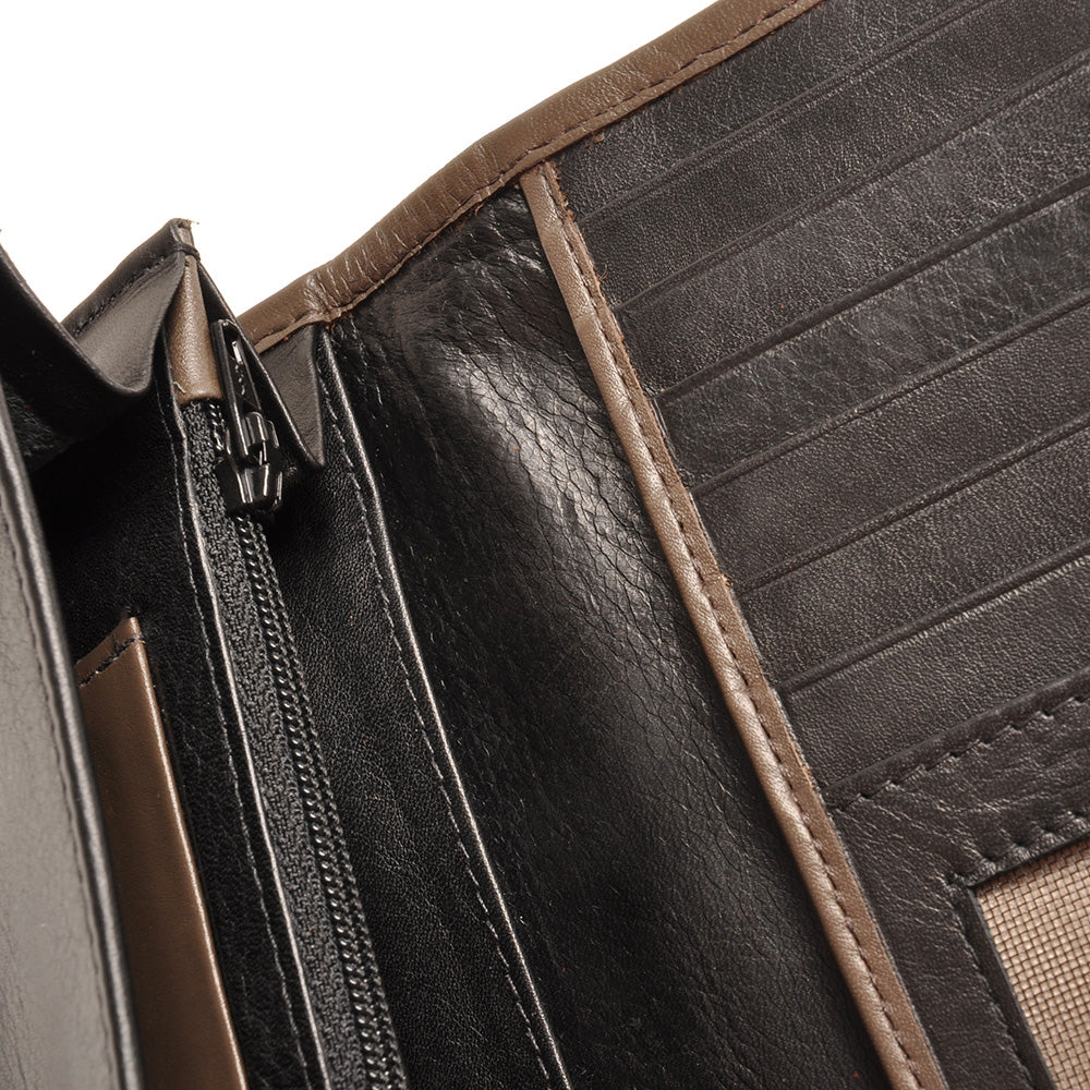 Details van het leer #kleur_black-taupe