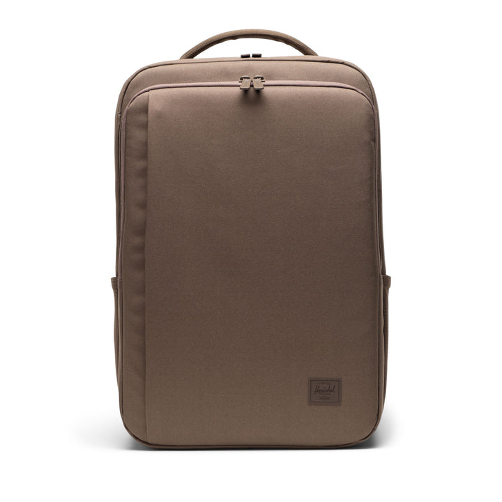 Voorkant Herschel Kaslo Tech laptoprugzak #kleur_light-brown