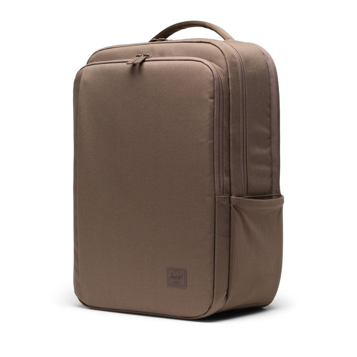 Voorzijde Herschel Kaslo Tech laptoprugzak #kleur_light-brown
