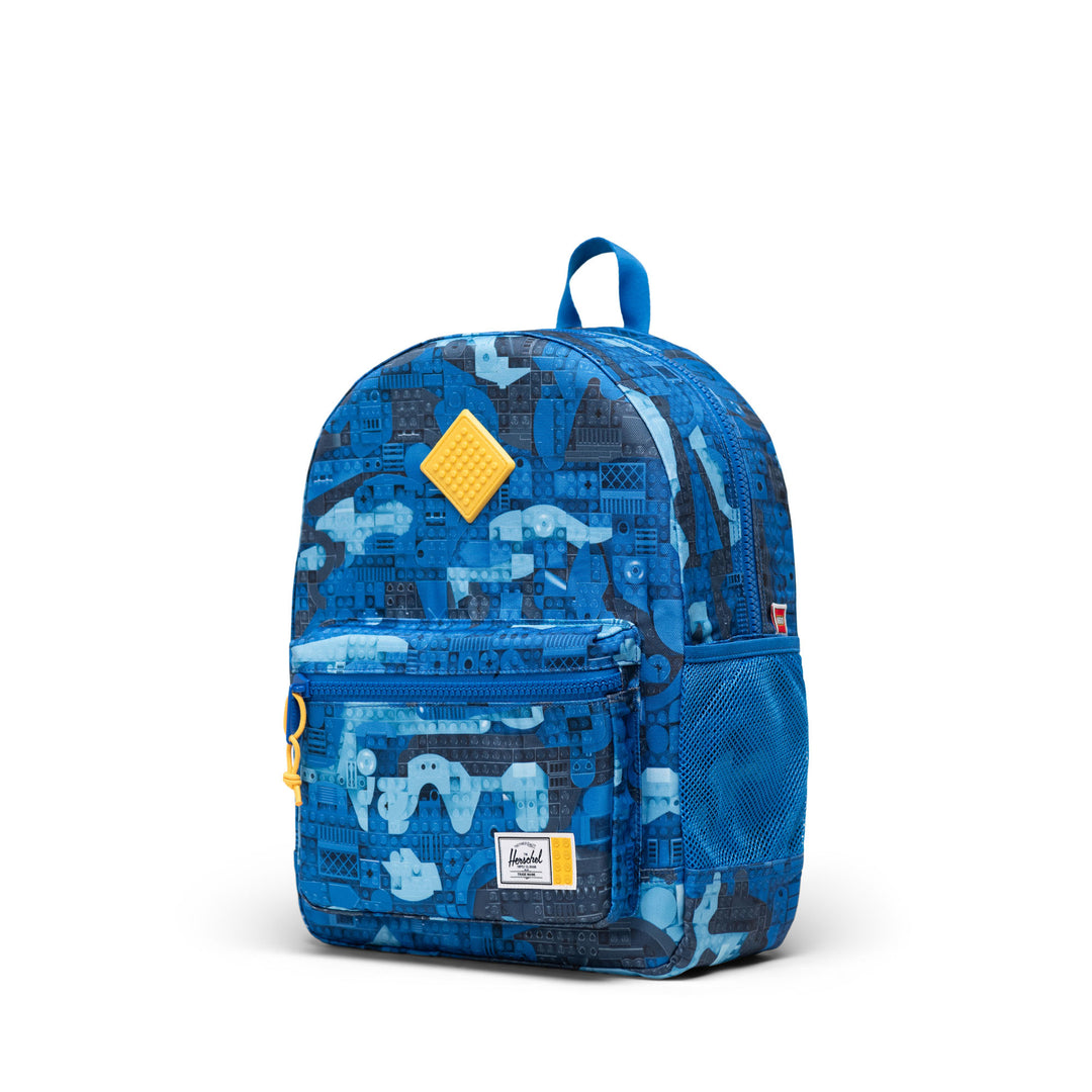 Voorzijde Herschel Kids rugzak #kleur_lego-bricks-blue