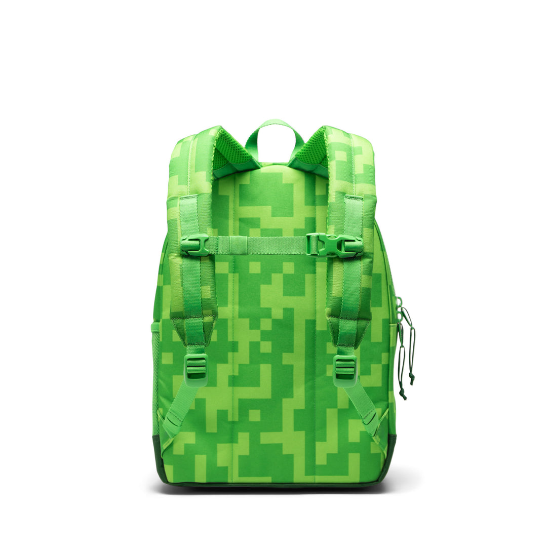 Achterkant Herschel Kids rugzak #kleur_minecraft-creeper