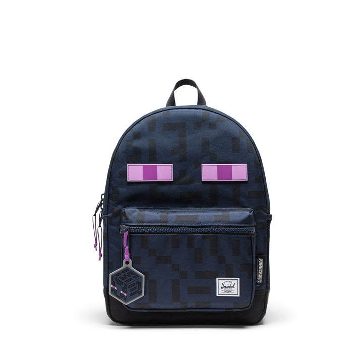 Voorkant Herschel Kids rugzak #kleur_minecraft-enderman