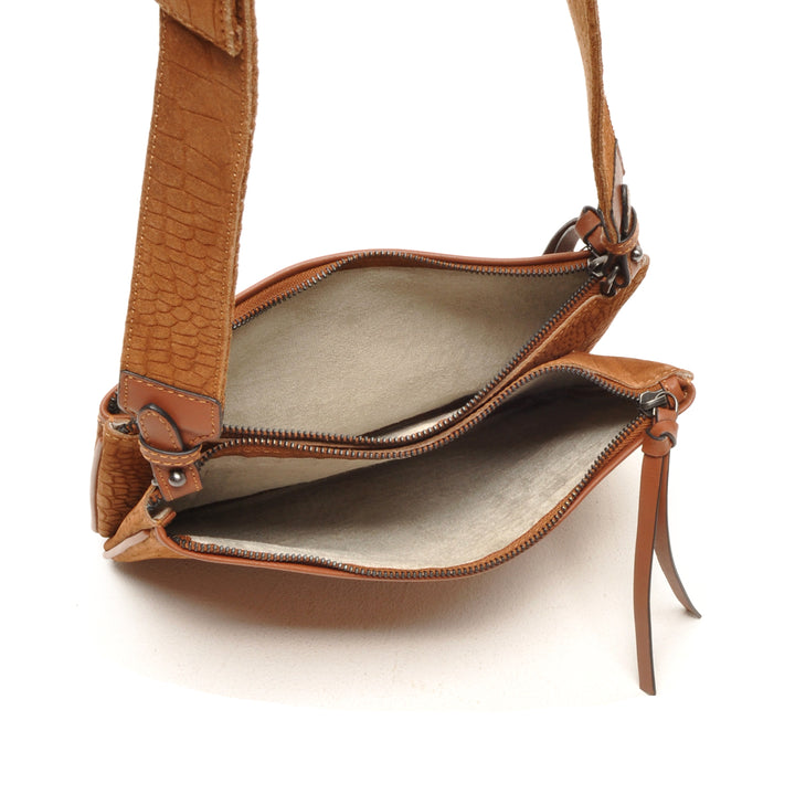 Binnenkant van de Berba crossbody tas camel #kleur_camel