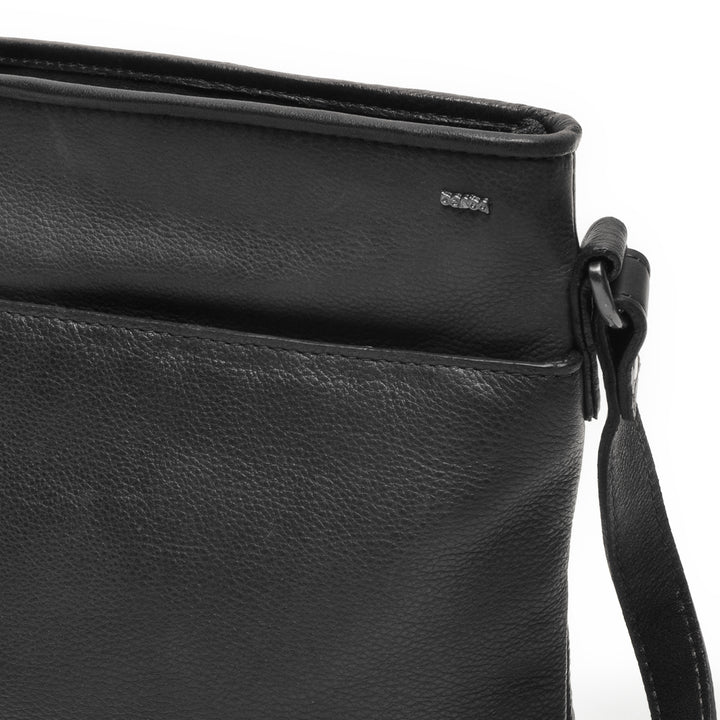 Details van het materiaal van de Berba Lucca 335-440 crossover tas zwart #kleur_zwart