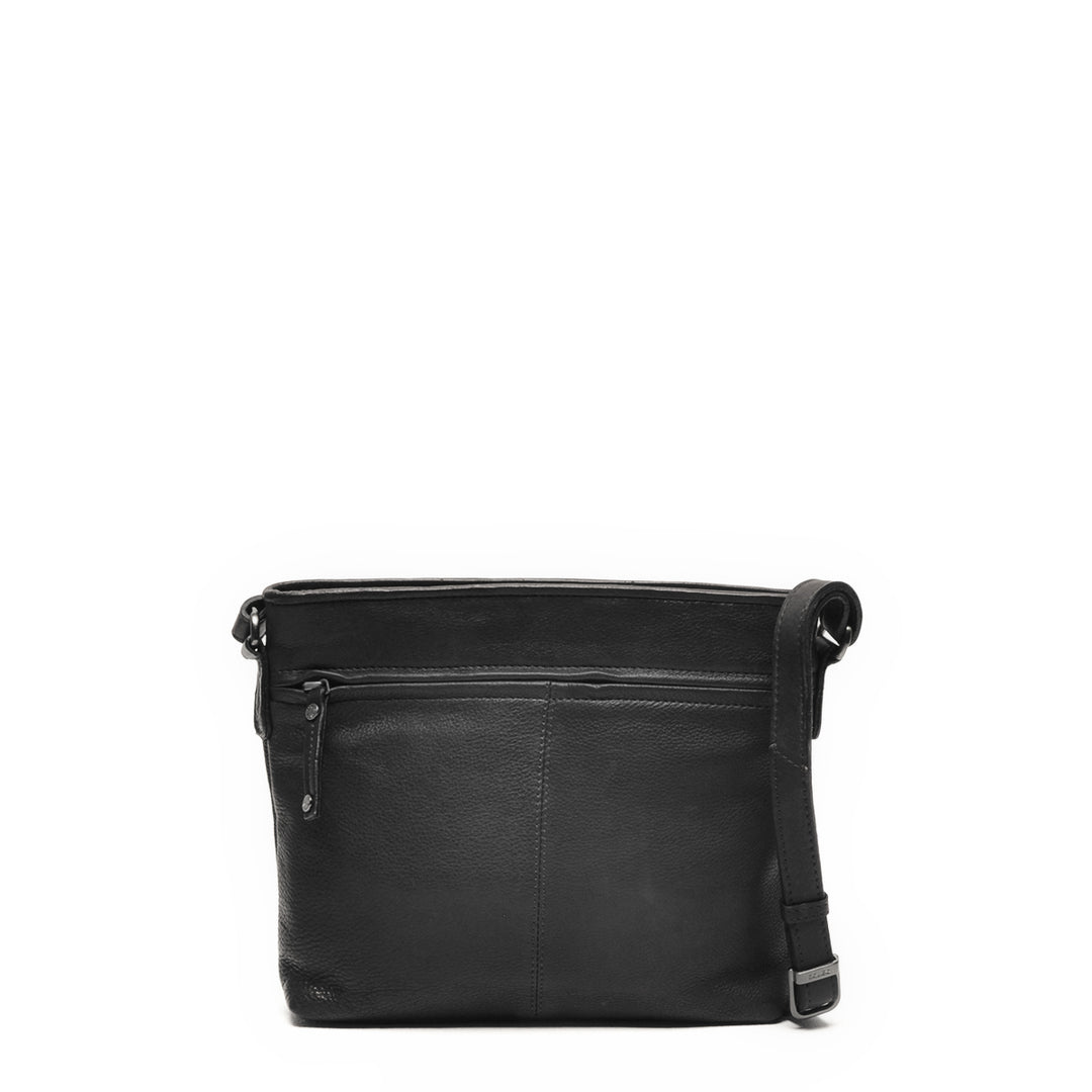 Achterkant van de Berba Lucca 335-440 crossover tas zwart #kleur_zwart