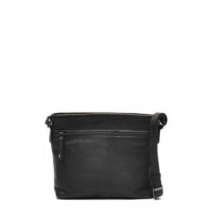 Achterkant van de Berba Lucca 335-440 crossover tas zwart #kleur_zwart