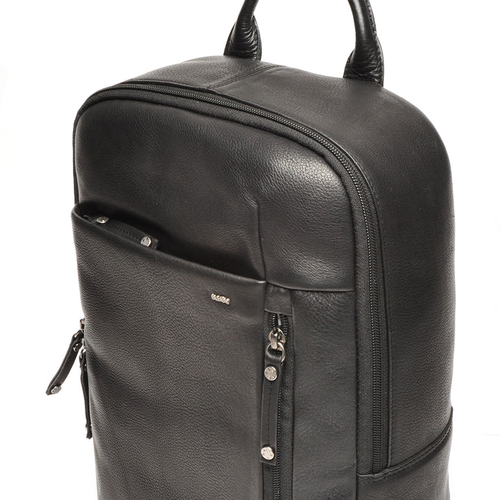 Details van het leer van de Berba Lucca 335-869 in het zwart #kleur_zwart