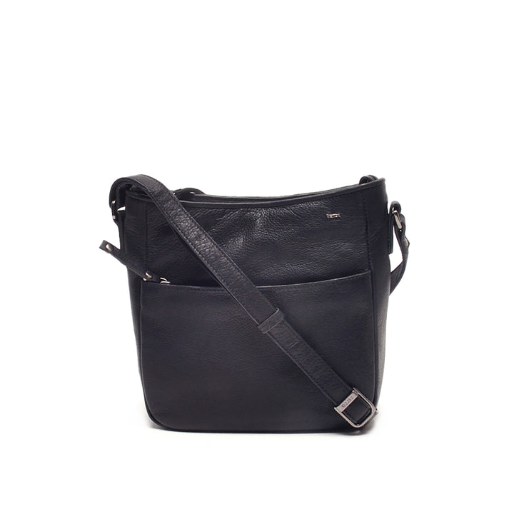Voorkant van de Berba Lucca 335-044 leren crossbody tas navy #kleur_navy