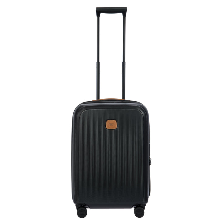 Voorkant van de Bric's Taormina handbagage koffer zwart #kleur_zwart