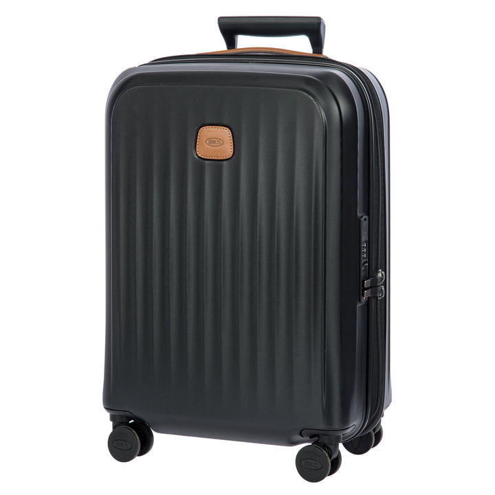 Voorzijde van de Bric's Taormina handbagage koffer zwart #kleur_zwart