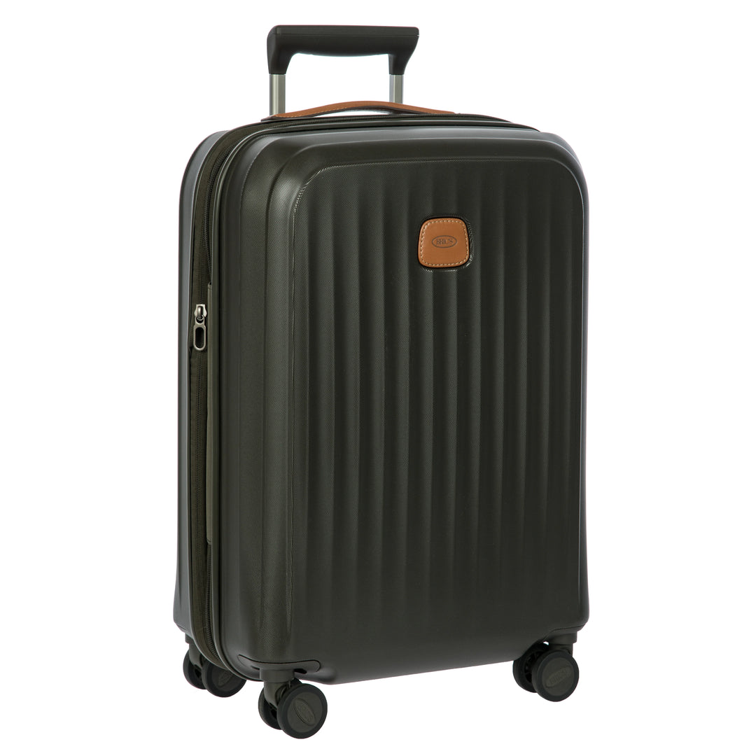 Voorzijde van de Bric's Taormina handbagage koffer olijf #kleur_olijf