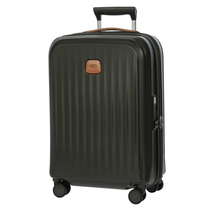 Voorzijde van de Bric's Taormina handbagage koffer olijf #kleur_olijf