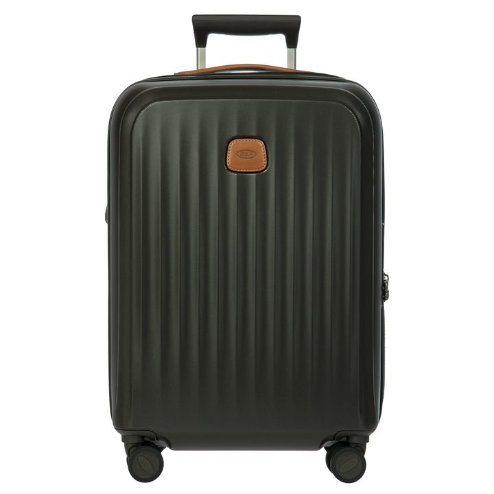 Voorkant van de Bric's Taormina handbagage koffer olijf #kleur_olijf