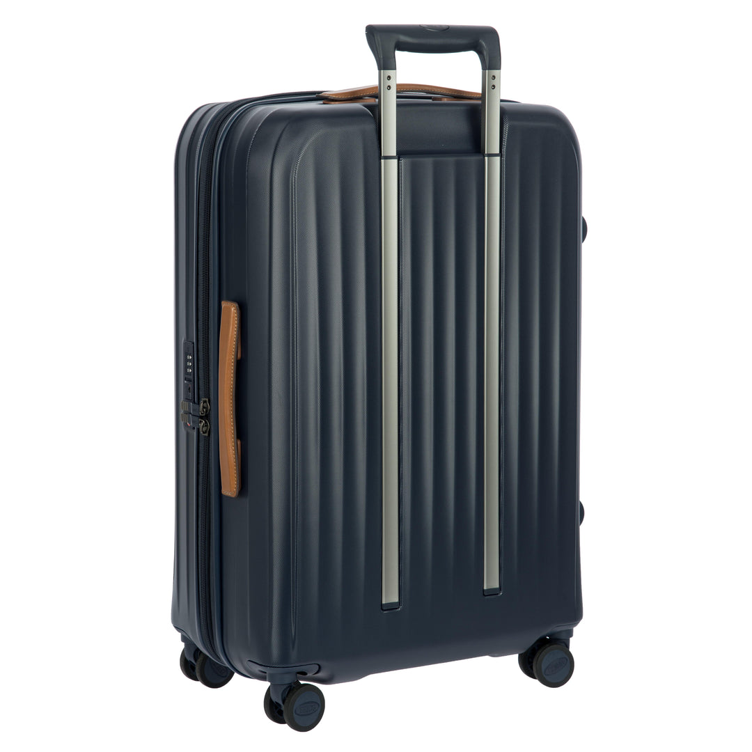 Achterkant van de Bric's Taormina middelmaat koffer navy #kleur_navy