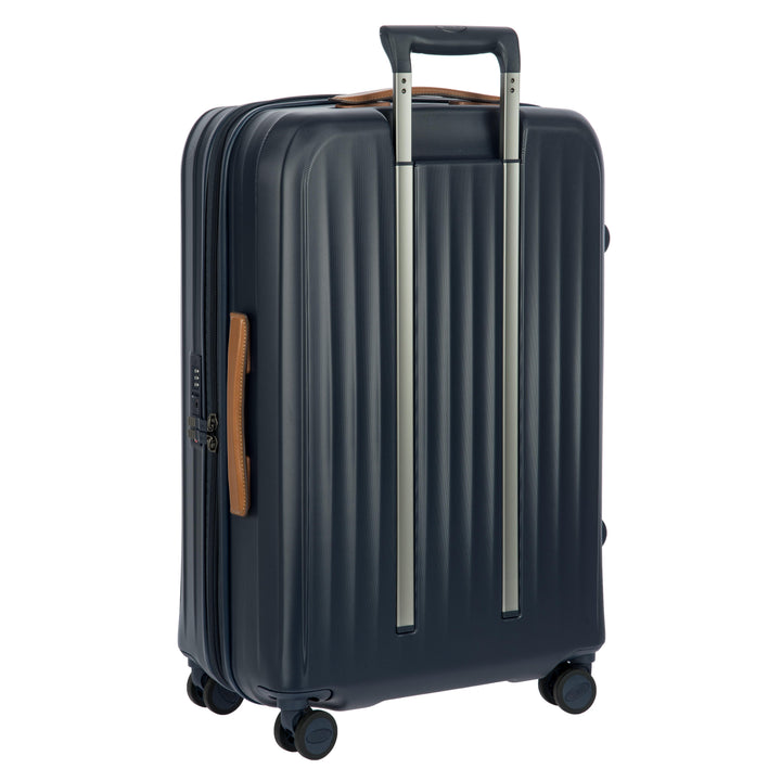 Achterkant van de Bric's Taormina middelmaat koffer navy #kleur_navy