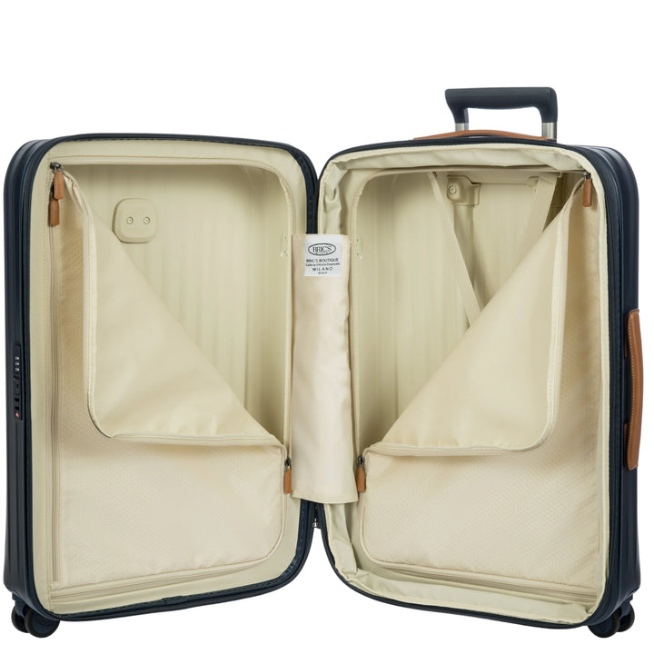 Binnenkant van de Bric's Taormina middelmaat koffer navy #kleur_navy