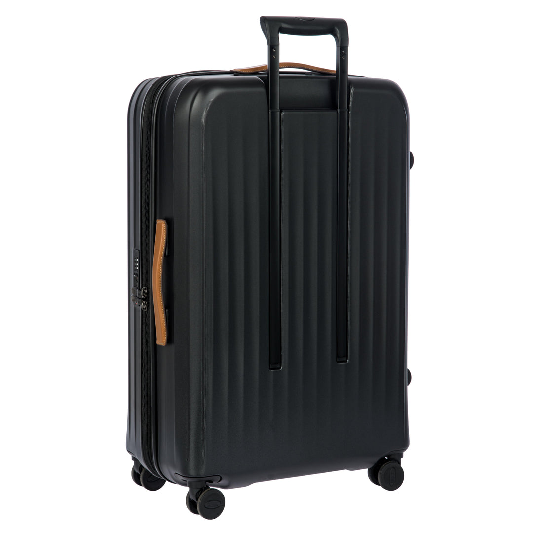 Achterkant van de Bric's Taormina middelmaat koffer zwart #kleur_zwart