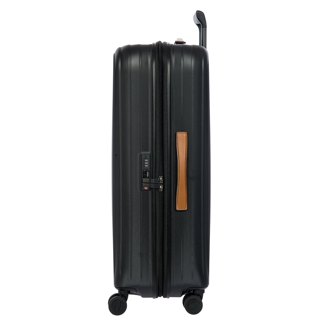 Zijkant van de Bric's Taormina middelmaat koffer zwart #kleur_zwart