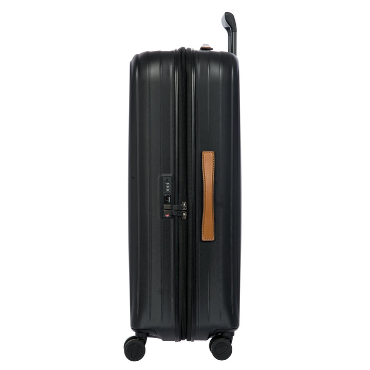 Zijkant van de Bric's Taormina middelmaat koffer zwart #kleur_zwart