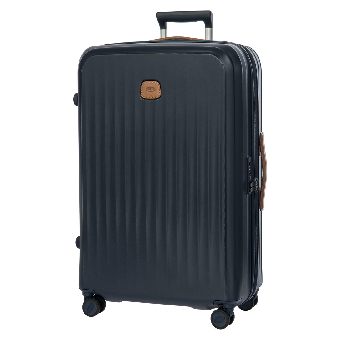 Voorzijde van de Bric's Taormina grote koffer in navy #kleur_navy
