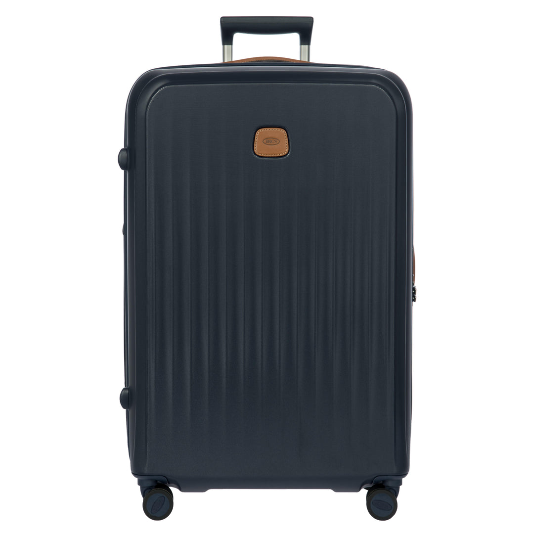 Voorkant van de Bric's Taormina grote koffer in navy #kleur_navy