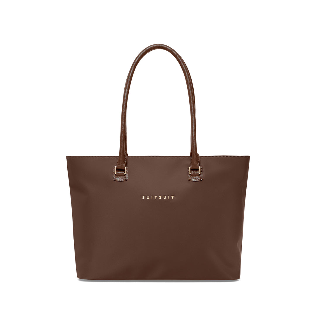 Voorkant van de SUTISUIT daily tote #kleur_chocolade