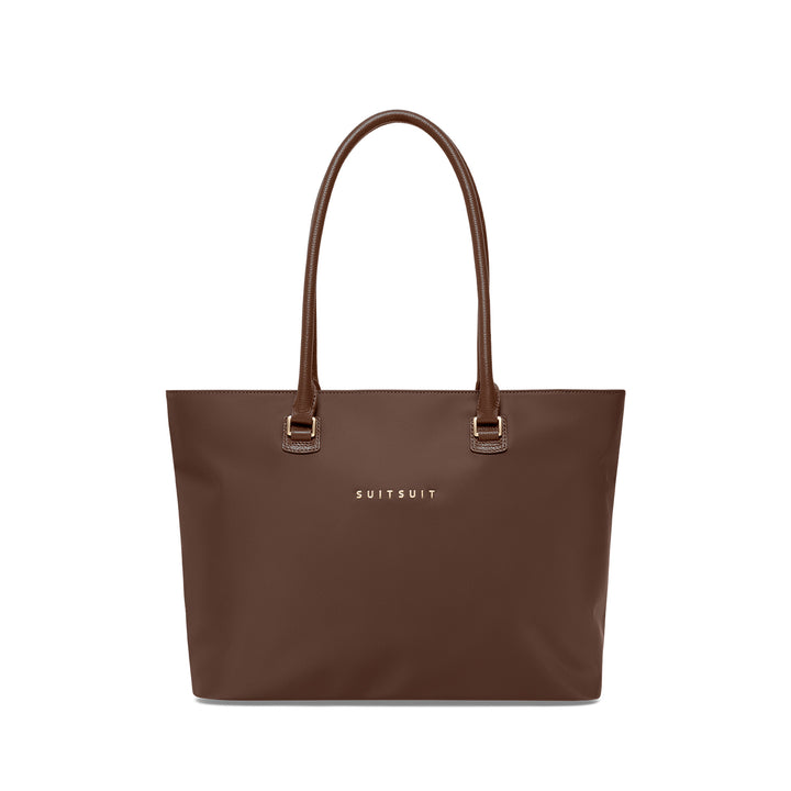 Voorkant van de SUTISUIT daily tote #kleur_chocolade