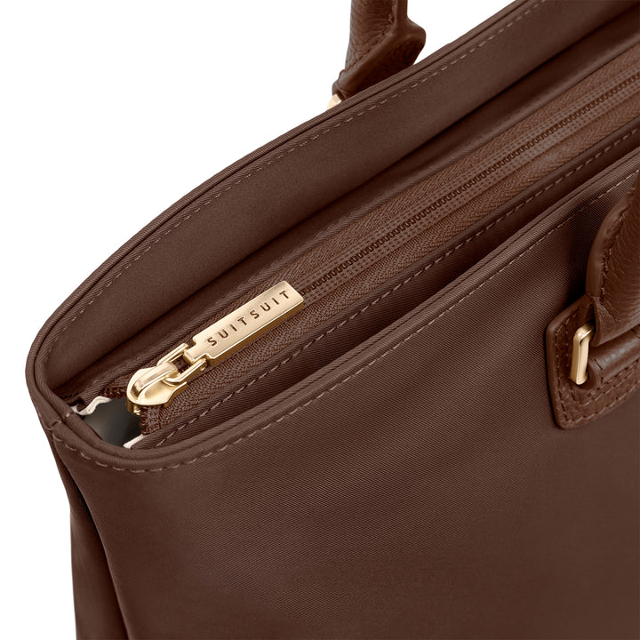 Details van de rits #kleur_chocolade