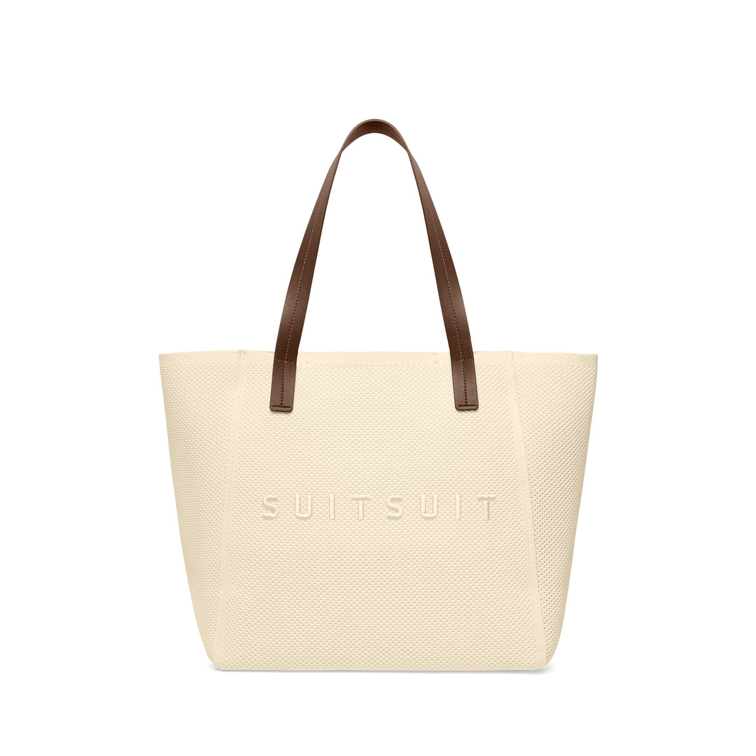 Voorkant van de SUITSUIT Flyknit schoudertas in whisper-white #kleur_whisper-white