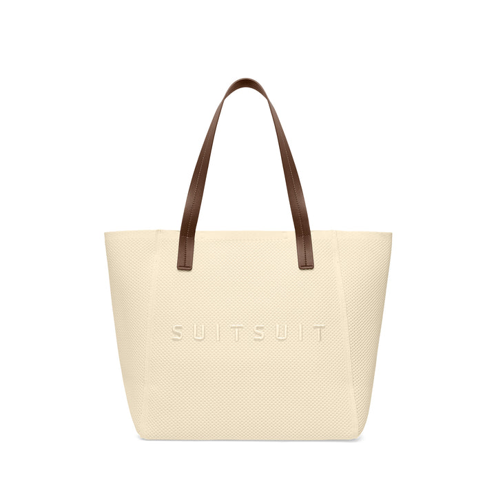 Voorkant van de SUITSUIT Flyknit schoudertas in whisper-white #kleur_whisper-white